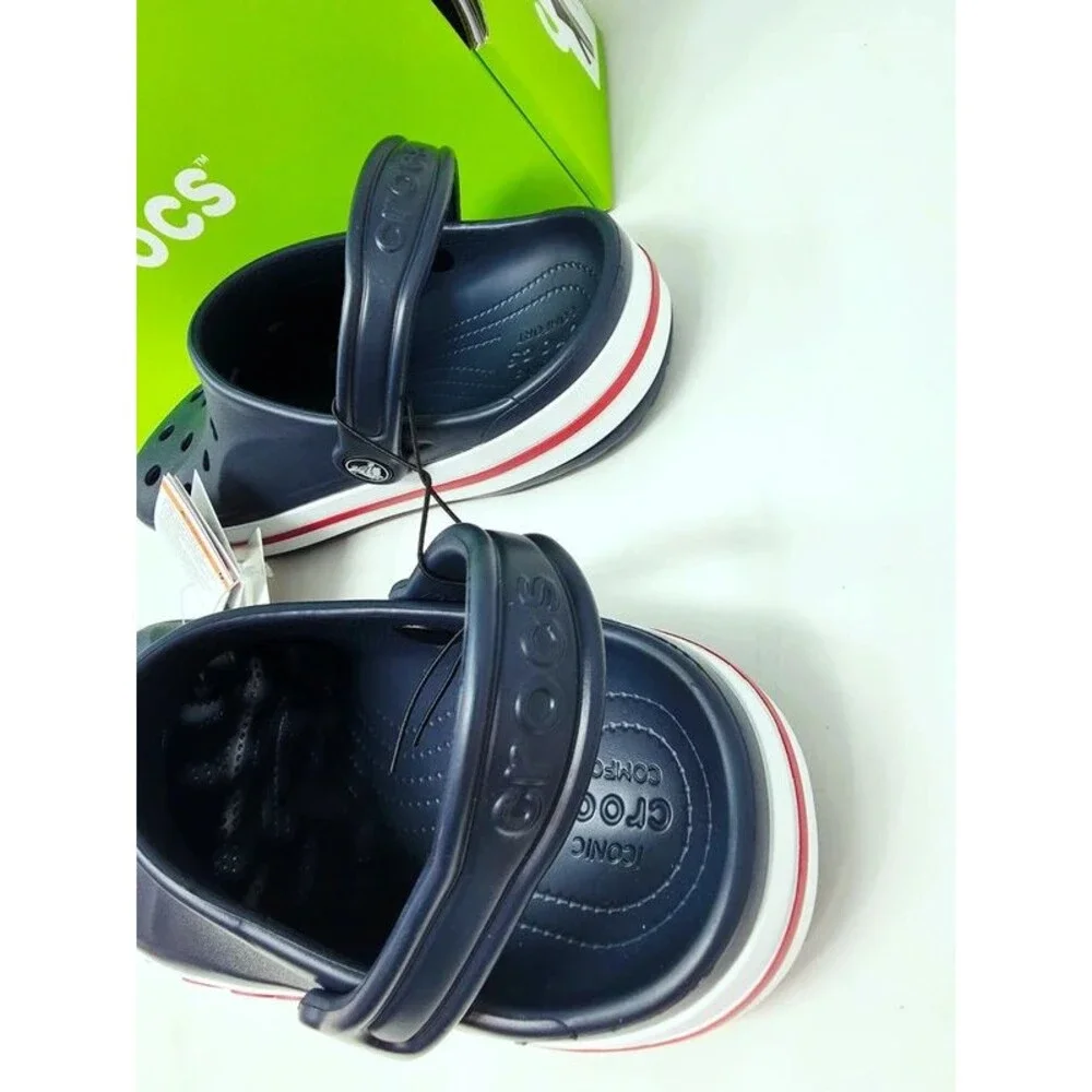 Crocs Classic Clogs Navy Red White M6|W8 Men's Size 6/ Women's Size 8 Unisex